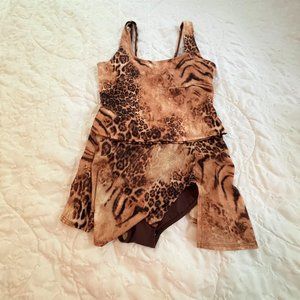 Newport News Animal Print Tankini - Size 8